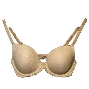 Wacoal Reveal Contour Underwire Beige Lace Underwire Bra Size 32D Style 853115